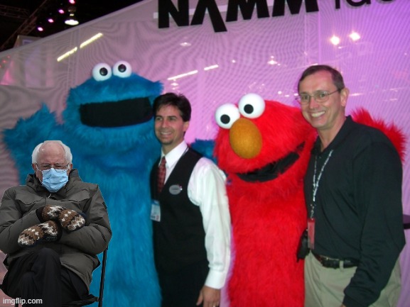 Bernie and Cookie Monster | image tagged in bernie,cookie monster,elmo | made w/ Imgflip meme maker