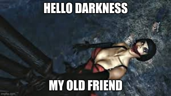 Spider Witch | HELLO DARKNESS; MY OLD FRIEND | image tagged in spider witch | made w/ Imgflip meme maker