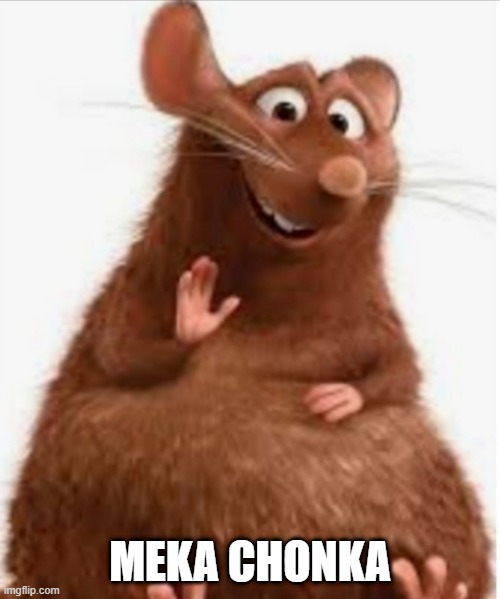 Fat rat | MEKA CHONKA | image tagged in fat rat,meme,funny,rat,fun | made w/ Imgflip meme maker