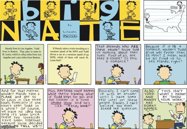 Big Nate Answers This So Wrong... (Big Nate Comic #2) | image tagged in funny,school,comics/cartoons | made w/ Imgflip meme maker