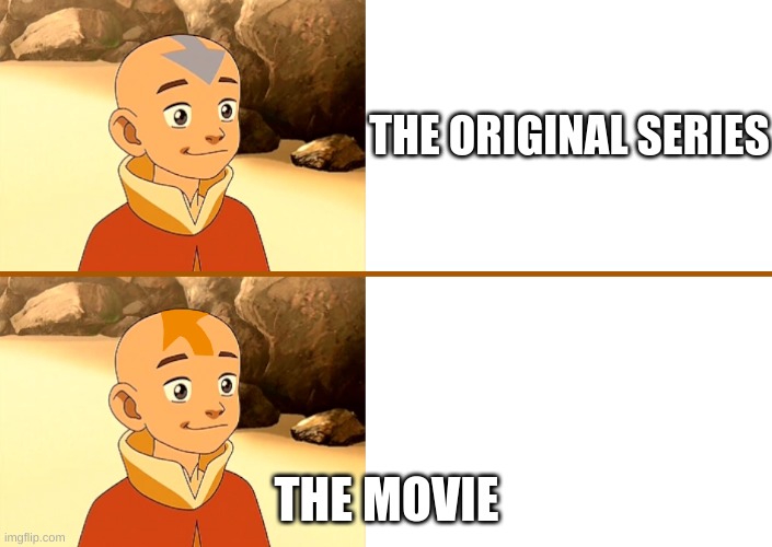 like why do u need 5 earthdenders to yeet a rock i coulda thrown at yo head |  THE ORIGINAL SERIES; THE MOVIE | image tagged in aang reddit template | made w/ Imgflip meme maker