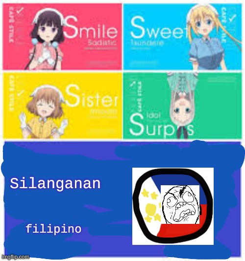 Smile, Sweet, Sister, Surprise, Silanganan. | Silanganan; filipino | image tagged in memes,philippines | made w/ Imgflip meme maker