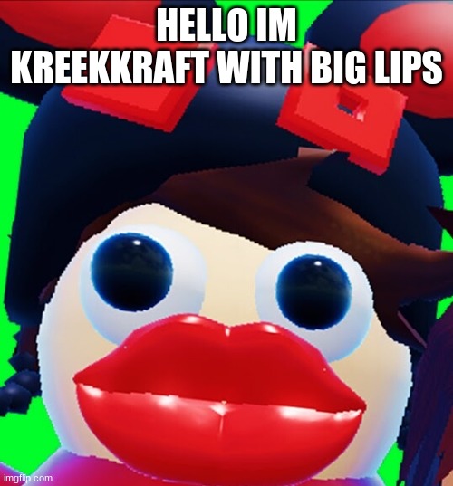Kreekcraft Big Lips | HELLO IM KREEKKRAFT WITH BIG LIPS | image tagged in kreekcraft big lips | made w/ Imgflip meme maker