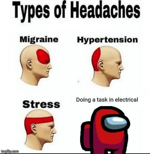 Types of Headaches meme | Doing a task in electrical | image tagged in types of headaches meme | made w/ Imgflip meme maker