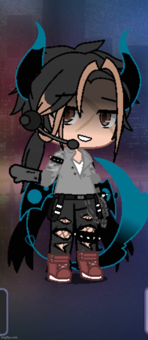This is what my friend made me look like in gacha | made w/ Imgflip meme maker