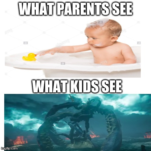 ok | WHAT PARENTS SEE; WHAT KIDS SEE | image tagged in memes,blank transparent square | made w/ Imgflip meme maker