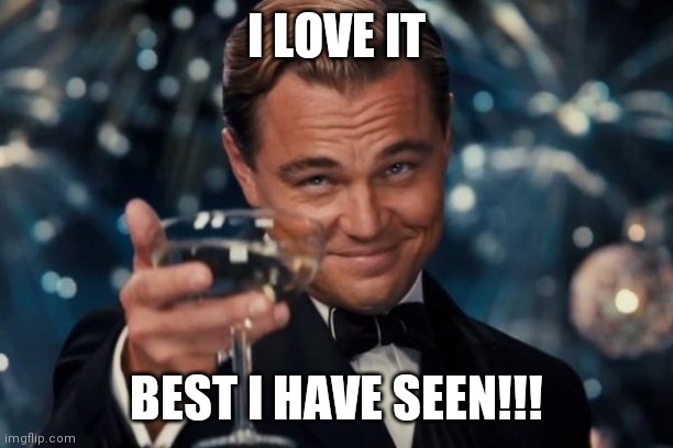 Leonardo Dicaprio Cheers Meme | I LOVE IT BEST I HAVE SEEN!!! | image tagged in memes,leonardo dicaprio cheers | made w/ Imgflip meme maker