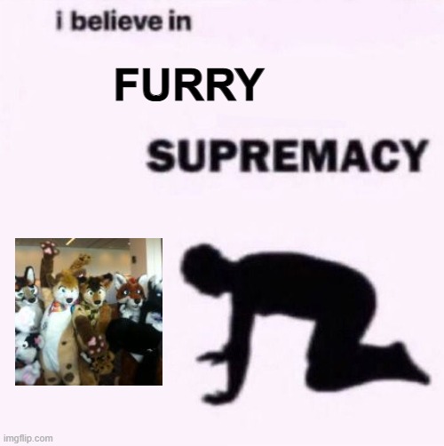 why did i make this | FURRY | image tagged in i believe in blank supremacy | made w/ Imgflip meme maker