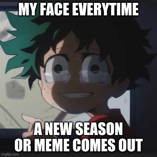 Please mom? |  MY FACE EVERYTIME; A NEW SEASON OR MEME COMES OUT | image tagged in mha,deku,cute | made w/ Imgflip meme maker