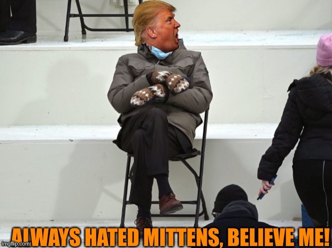 Mittens for everyone | image tagged in donald trump,bernie sanders,bernie mittens,funny,joe biden,inauguration | made w/ Imgflip meme maker