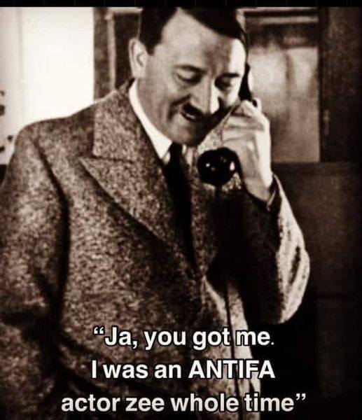 Hitler ANTIFA Blank Meme Template