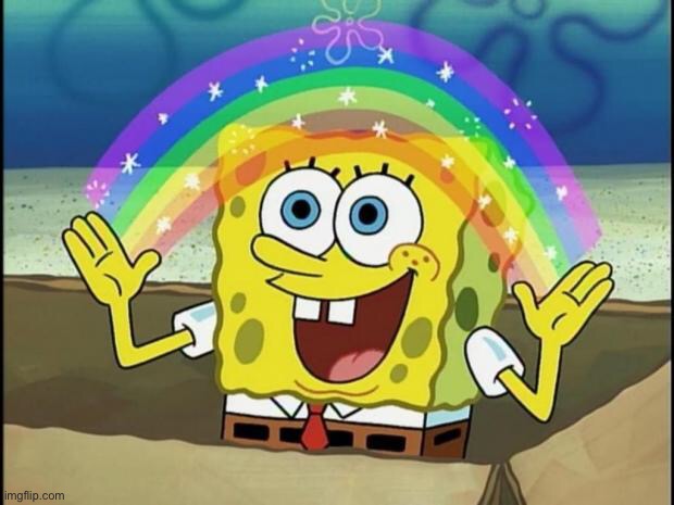 Rainbow Spongebob | image tagged in rainbow spongebob | made w/ Imgflip meme maker