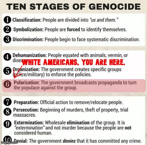 In case you were wondering how things were proceeding | image tagged in genocide,white genocide,anti-white | made w/ Imgflip meme maker