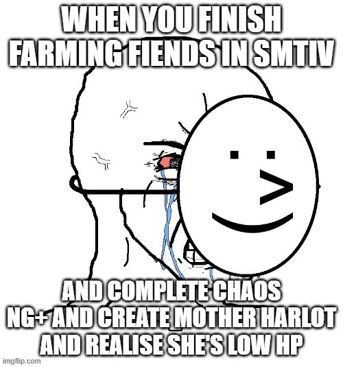 SMT Fiends | image tagged in not okay rage face | made w/ Imgflip meme maker
