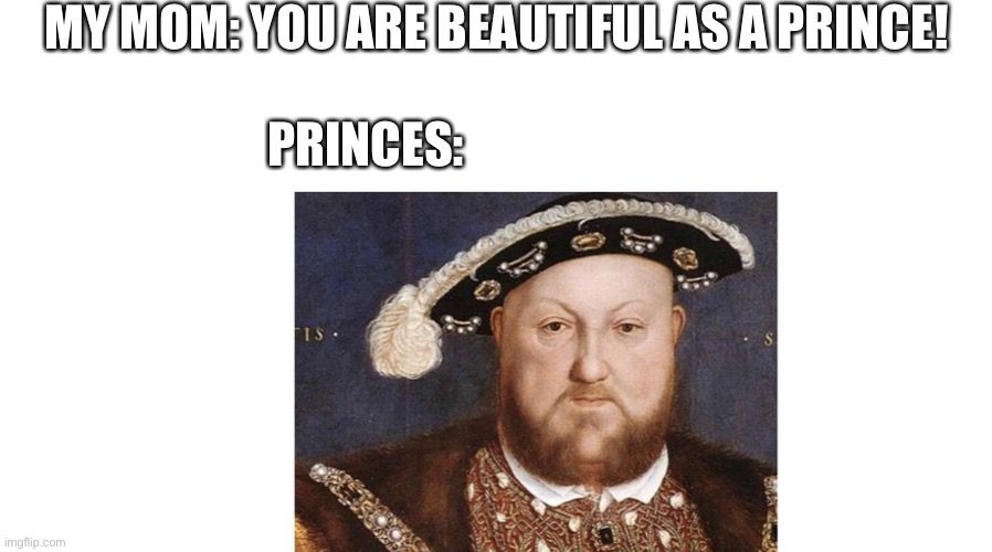 I'm not so beautiful | MY MOM: YOU ARE BEAUTIFUL AS A PRINCE! PRINCES: | image tagged in sad | made w/ Imgflip meme maker