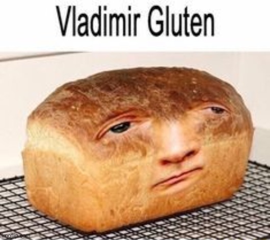 good morning, i guess | image tagged in memes,funny,bread,vladimir putin,wordplay | made w/ Imgflip meme maker