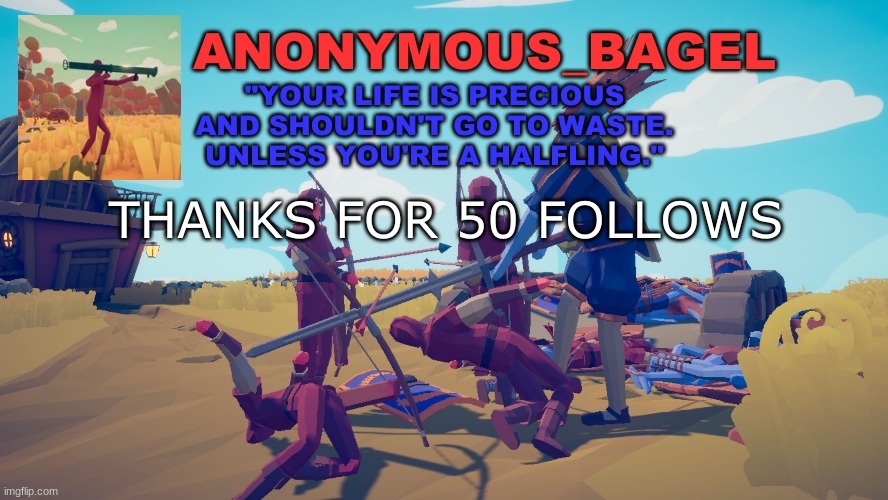 ayy | THANKS FOR 50 FOLLOWS | image tagged in announcement thingy tabs | made w/ Imgflip meme maker