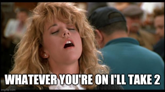 When Harry Met Sally | WHATEVER YOU'RE ON I'LL TAKE 2 | image tagged in when harry met sally | made w/ Imgflip meme maker