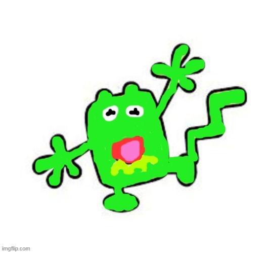 Wubbzy mixed with Kermit | image tagged in wubbzy,mix,kermit the frog | made w/ Imgflip meme maker