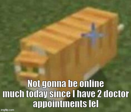 Oh lawd he comin minecraft | Not gonna be online much today since I have 2 doctor
appointments lel | image tagged in oh lawd he comin minecraft | made w/ Imgflip meme maker