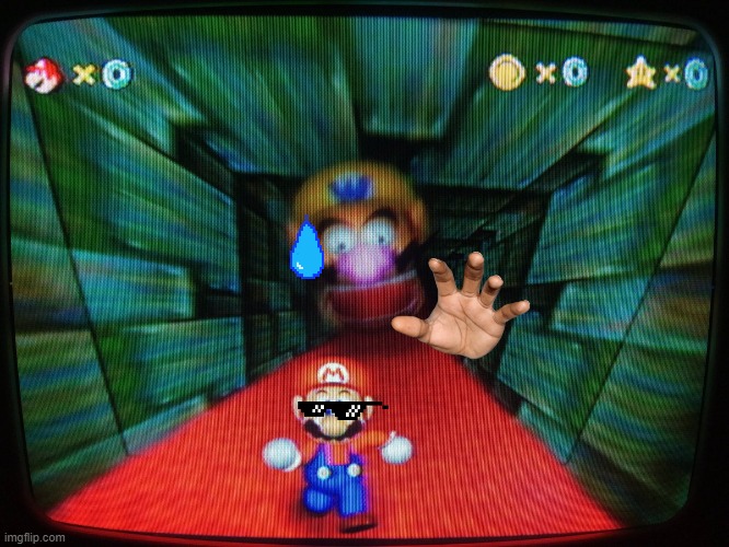 Mario finally escapes the Wario Apparition.mp3 | image tagged in wario head is come to eat mario,memes,mario lives | made w/ Imgflip meme maker