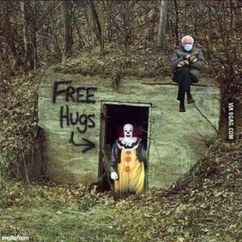 Hugging Pennywise | image tagged in scary clown | made w/ Imgflip meme maker