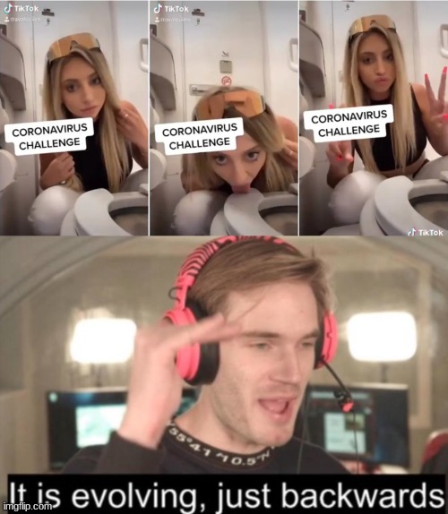 bad trends part 1 | image tagged in it is evolving just backwards | made w/ Imgflip meme maker