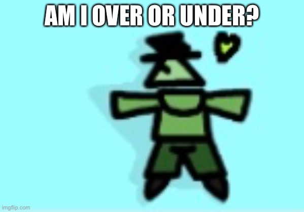 NOT THAT KIND OF WAY. | AM I OVER OR UNDER? | image tagged in please no dirty jokes | made w/ Imgflip meme maker