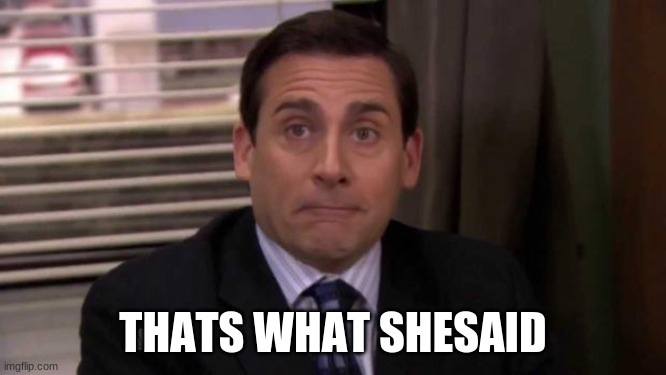 Thats what she said | THATS WHAT SHESAID | image tagged in thats what she said | made w/ Imgflip meme maker