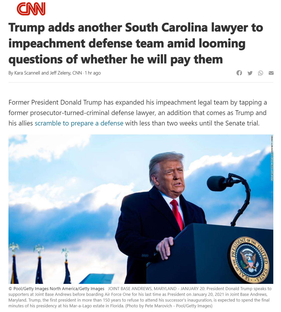 Trump South Carolina impeachment defense Blank Meme Template