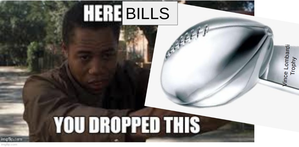 Come on, YOU DROPPED IT | image tagged in bills,super bowl,football | made w/ Imgflip meme maker