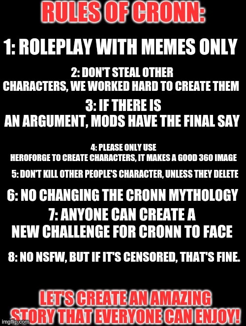 Rule list for the new people | made w/ Imgflip meme maker