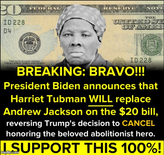 Harriet Tubman $20 bill | image tagged in harriet tubman 20 bill | made w/ Imgflip meme maker