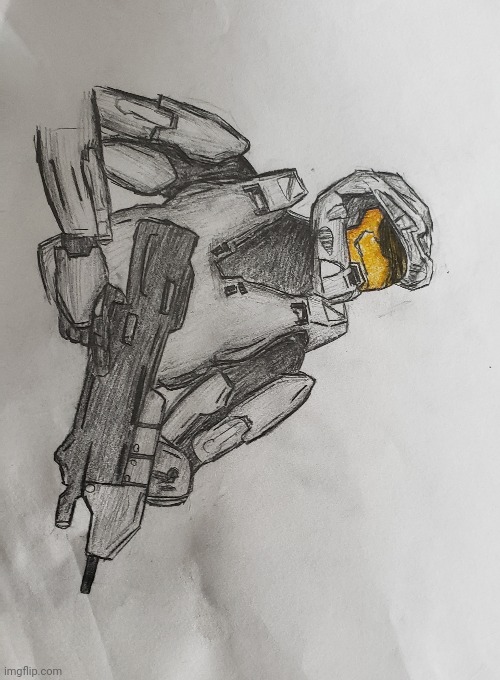 I tried drawing Master Chief but it looks like shiitttt | made w/ Imgflip meme maker