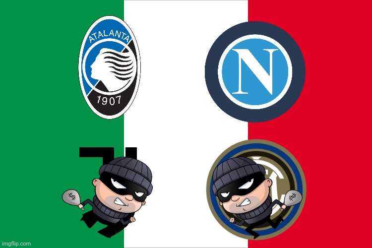 Semifinalisti della coppa TIM | image tagged in memes,calcio,atalanta,napoli,juventus,inter | made w/ Imgflip meme maker