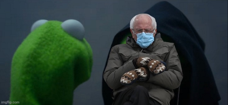Idk | image tagged in memes,evil kermit,bernie | made w/ Imgflip meme maker
