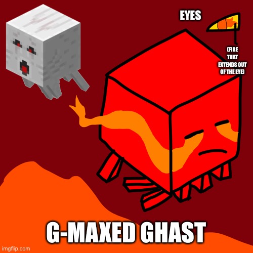 Request | EYES; (FIRE THAT EXTENDS OUT OF THE EYE); G-MAXED GHAST | made w/ Imgflip meme maker