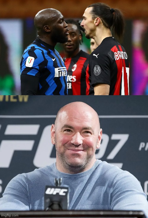 Lukaku VS Ibrahimovic UFC 269 | image tagged in fight,soccer,football | made w/ Imgflip meme maker