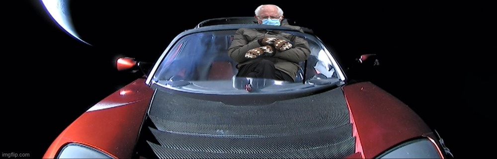 bernie in space! | made w/ Imgflip meme maker