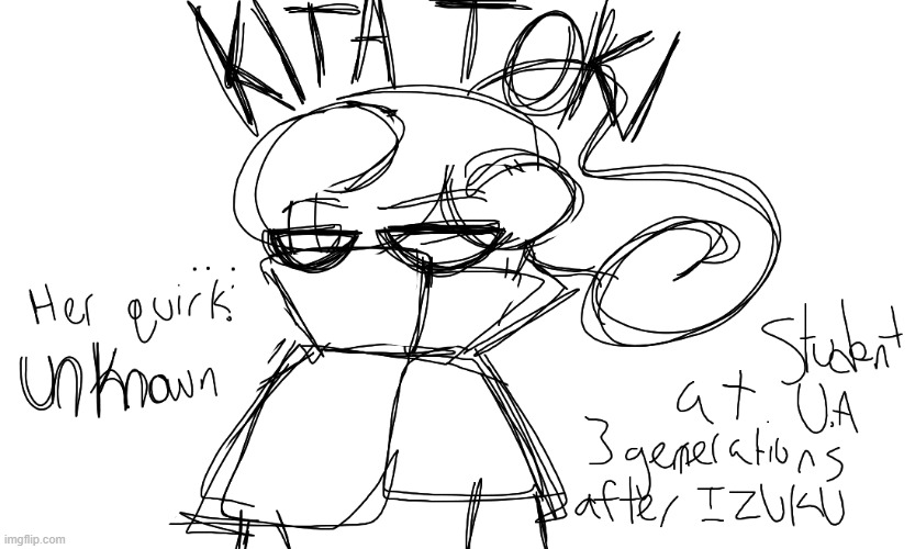 Meet Kita Toki, one of my BNHA OCs (I have a whole class for her I just aint drawing them yet but there's a list in comms-) | made w/ Imgflip meme maker