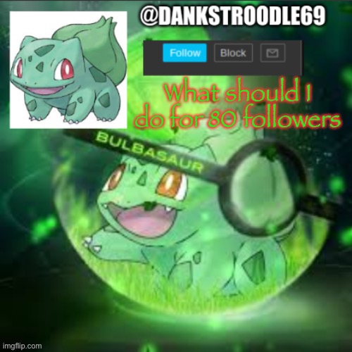 DaNkStRoOdLeS new announcement | What should I do for 80 followers | image tagged in dankstroodles new announcement | made w/ Imgflip meme maker