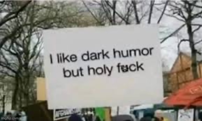 I like dark humor but holy fuck | image tagged in i like dark humor but holy fuck | made w/ Imgflip meme maker