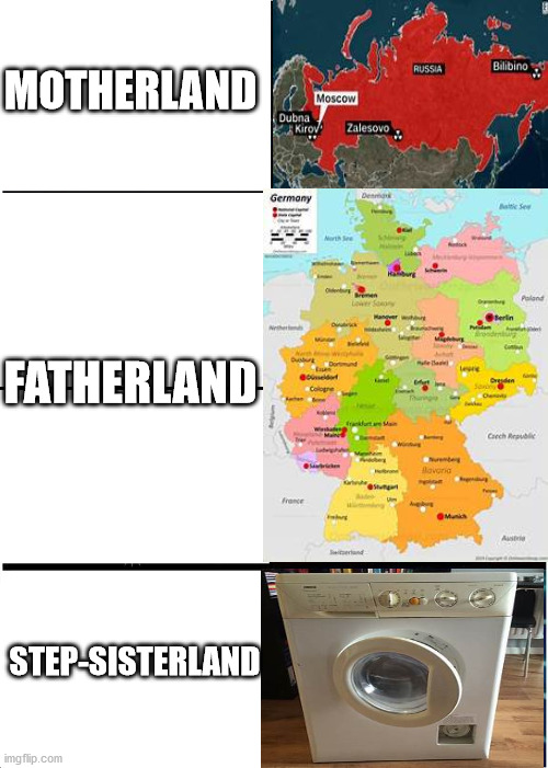 Expanding Brain | MOTHERLAND; FATHERLAND; STEP-SISTERLAND | image tagged in memes,expanding brain | made w/ Imgflip meme maker