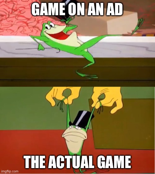 Michigan J. Frog | GAME ON AN AD; THE ACTUAL GAME | image tagged in michigan j frog,game,looney tunes | made w/ Imgflip meme maker