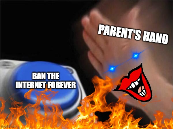 Lol | PARENT'S HAND; BAN THE INTERNET FOREVER | image tagged in funny,cool | made w/ Imgflip meme maker