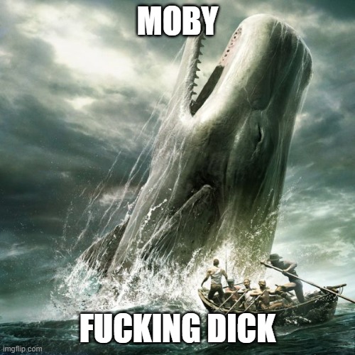 moby dick | MOBY; FUCKING DICK | image tagged in moby dick | made w/ Imgflip meme maker