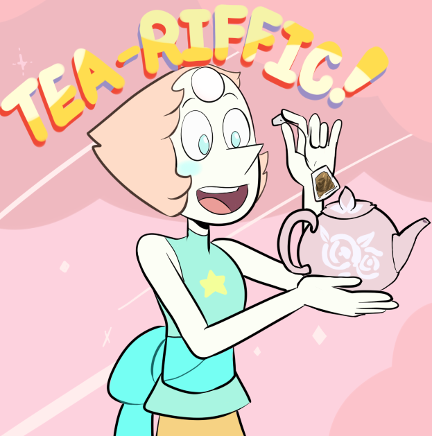 High Quality Steven Universe Pearl Tea-riffic! Blank Meme Template
