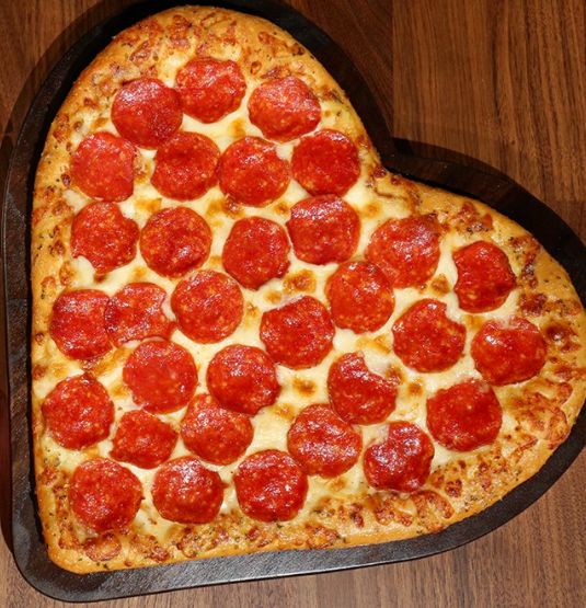 High Quality Heart shaped pizza Blank Meme Template