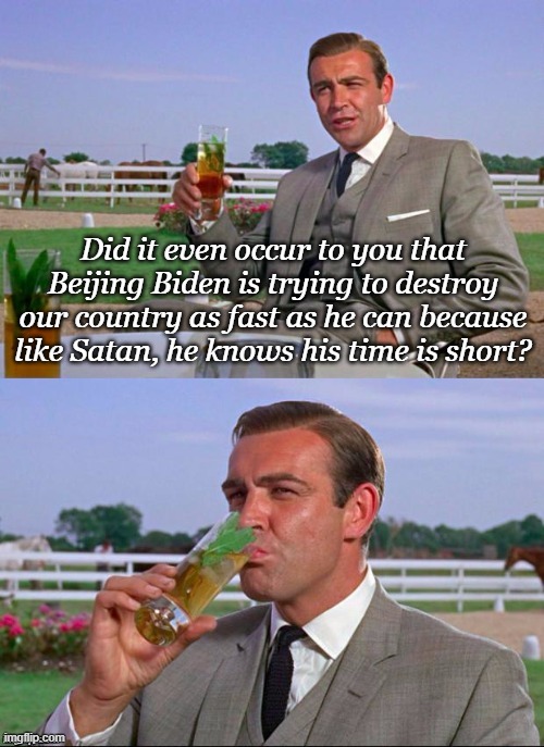 Beijing Biden | Did it even occur to you that Beijing Biden is trying to destroy our country as fast as he can because like Satan, he knows his time is short? | image tagged in creepy joe biden,joe biden | made w/ Imgflip meme maker