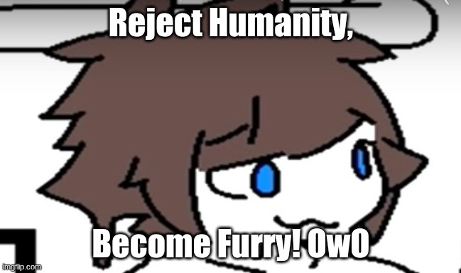 Instant Regret | Reject Humanity, Become Furry! OwO | image tagged in changed smug face,furry memes | made w/ Imgflip meme maker